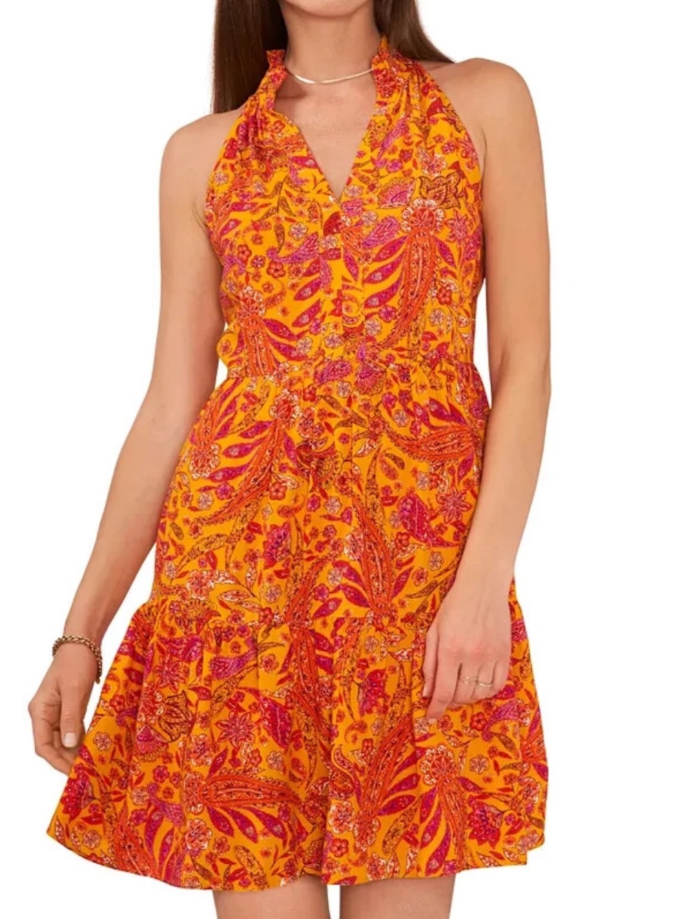 1. State Beach Floral Ruffle Dress Size Large NWT